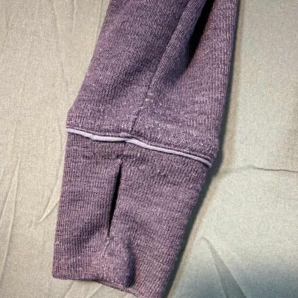prAna Purple Pullover Hoodie Woman's S Thumb Hole Hiking Outdoor Granola Winter - Picture 3 of 15